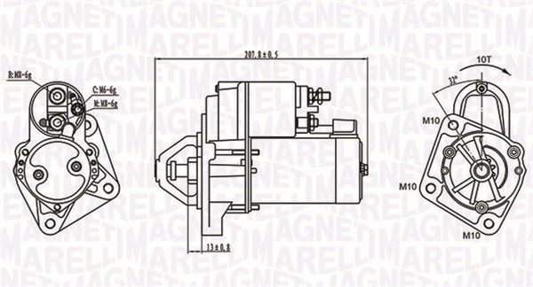 MAGNETI MARELLI Käynnistinmoottori 063721289010